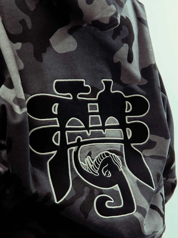 GRIMEY ALL OVER PRINT TUSKER TEMPLE VINTAGE HOODIE