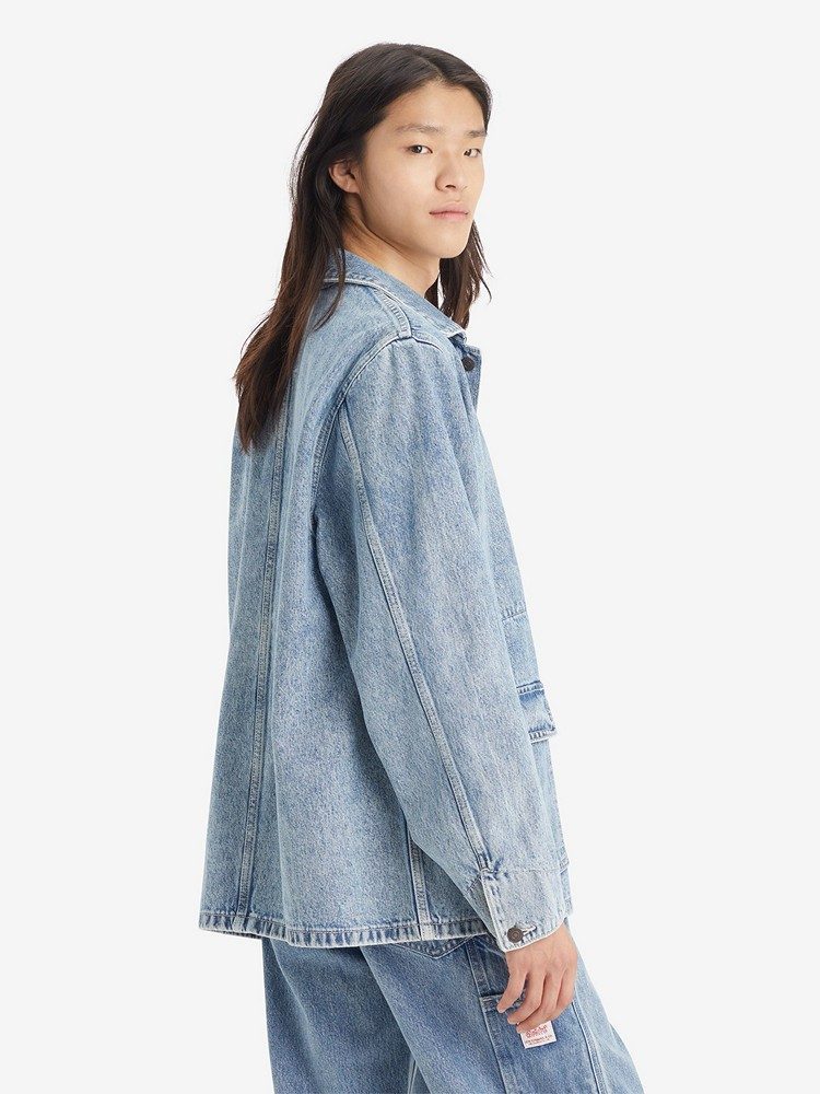 LEVI'S BROADWAY ENIGNEER COAT MED INDIGO - FLAT FINISH