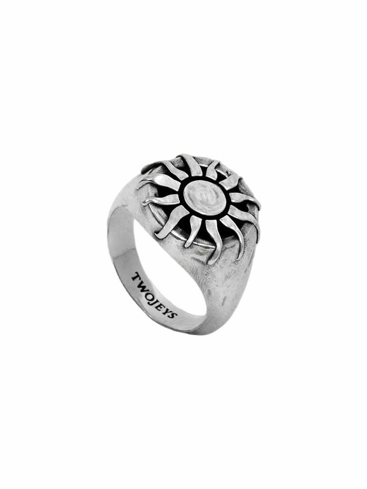 TwoJeys Organic Sun Ring Silver