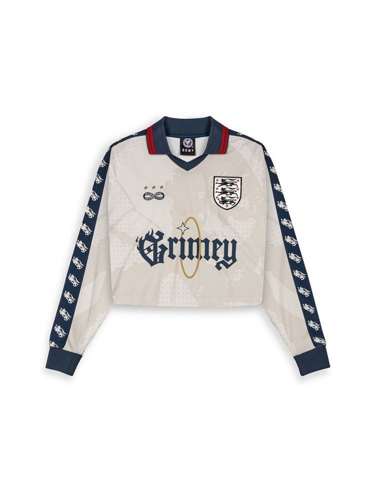 GRIMEY  GRIMEY SAOIRSE GIRL CROPPED SOCCER JERSEY OFF WHITE